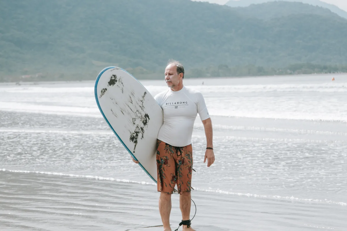 Aprendizado de surf na onda